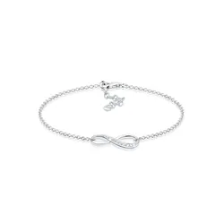 Elli Armkette »Armband Infinity/Unendlichkeit mit Zirkonia 925 Silber« Elli Weiß 180