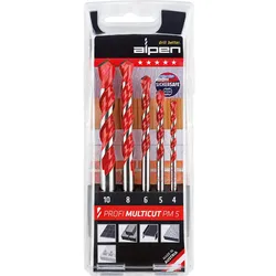 Kassette Profi ALPEN Multicut PM 5 5-tlg. Ø 4.0/ 5.0/ 6.0/ 8.0/ 10.0mm