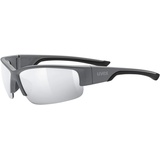 Uvex sportstyle 215 - Sportbrille für Damen und Herren - verspiegelt - druckfreier Tragekomfort & perfekter Halt - grey matt/ltm. silver - one size