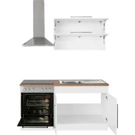 kochstation Küchenzeile KS-Samos 160 cm weiß