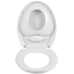 WENKO WC-Sitz »Family«, Thermoplast, oval,  mit Softclose-Funktion - weiss