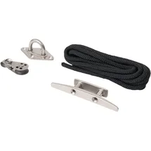 WINDHAGER Seilzugset für Sonnensegel, Zubehörset für Sonnenschutz, Komplettset, Montageset