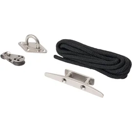 WINDHAGER Seilzugset für Sonnensegel, Zubehörset für Sonnenschutz, Komplettset, Montageset