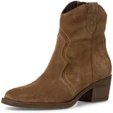 TAMARIS Cowboy Stiefelette Blockabsatz, Festival, Western-Boots mit modischen Nähten braun 36 EU