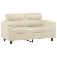 vidaXL 2-Sitzer-Sofa Creme 120 cm Kunstleder