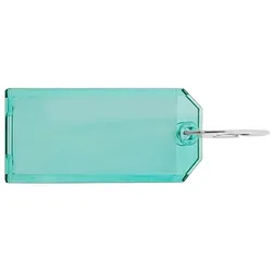 CombiCraft Plexiglas Schlüsselanhänger Grün, 75x31mm - pro 10 Stück - Mit 2-seitigem Fenster