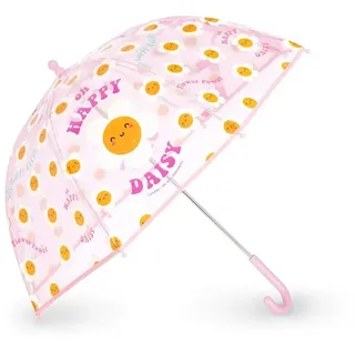 Legami - Dancin' In The Rain Kinderregenschirm, Daisy Motiv, winddichte Struktur, manuelle Öffnung, Stoffverschluss mit Platz für Namen, Hakengriff, 73x65 cm