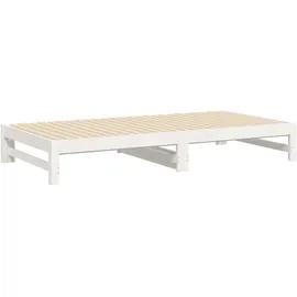 vidaXL Tagesbett Ausziehbar Weiß 2x(80x200) cm Massivholz Kiefer1369467