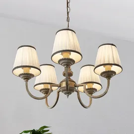 LINDBY Kronleuchter Lumiel aus Textil für Wohnzimmer, / Esszimmer, Von Lindby