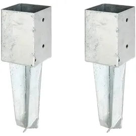 GAH Alberts Zaunpfosten 9 x 9 cm Grau/Feuerverzinkt