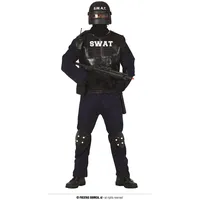 Fiestas Guirca Guirca SWAT Einheit Kostüm für Herren GröÃÅ ̧e M-L - Fasching Karneval, GröÃÅ ̧e:M (M)
