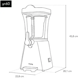 h.koenig GRT60 - Slush Maschine 1L, Eisgekühlte Getränke, Granita, Sirup, Säfte, Sodas,