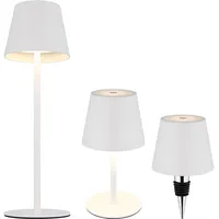 GLOBO Außenleuchte Tischlampe Akku Tischleuchte Touchdimmer Flaschenaufsatz cct, weiß,