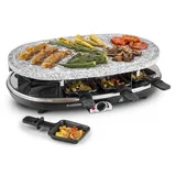 Klarstein Steaklette Raclettegrill 1500 W Granit-Natursteinplatte 8 Personen schwarz