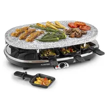 Klarstein Steaklette Raclettegrill 1500 W Granit-Natursteinplatte 8 Personen schwarz