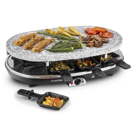 Klarstein Steaklette Raclettegrill 1500 W Granit-Natursteinplatte 8 Personen schwarz