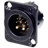 Neutrik NC10MD-LX-B-CON XLR-Steckverbinder Flanschstecker, Kontakte gerade Polzahl: 10 Schwarz