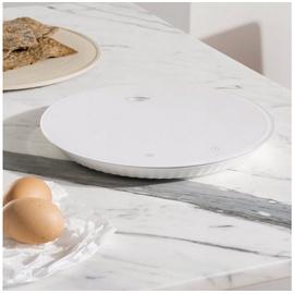 Alessi Küchenwaage digital PLISSÉ 27 cm, weiß, Kunststoff, Alessi