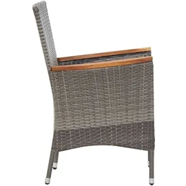vidaXL Garten-Essgruppe 5-tlg. Grau