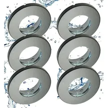 Trango 6er Set IP44 Einbaustrahler 6729IP-061AK Rund Anthrazit matt