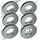 Trango 6er Set IP44 Einbaustrahler 6729IP-061AK Rund Anthrazit matt