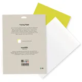 KEARING Dressmakers Transparentpapier, doppelseitiges Transparentpapier, 82 x 57 cm, Gelb/Weiß
