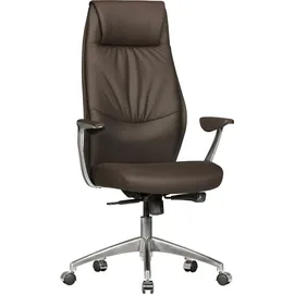 KADIMA DESIGN Chefsessel Echtleder Braun