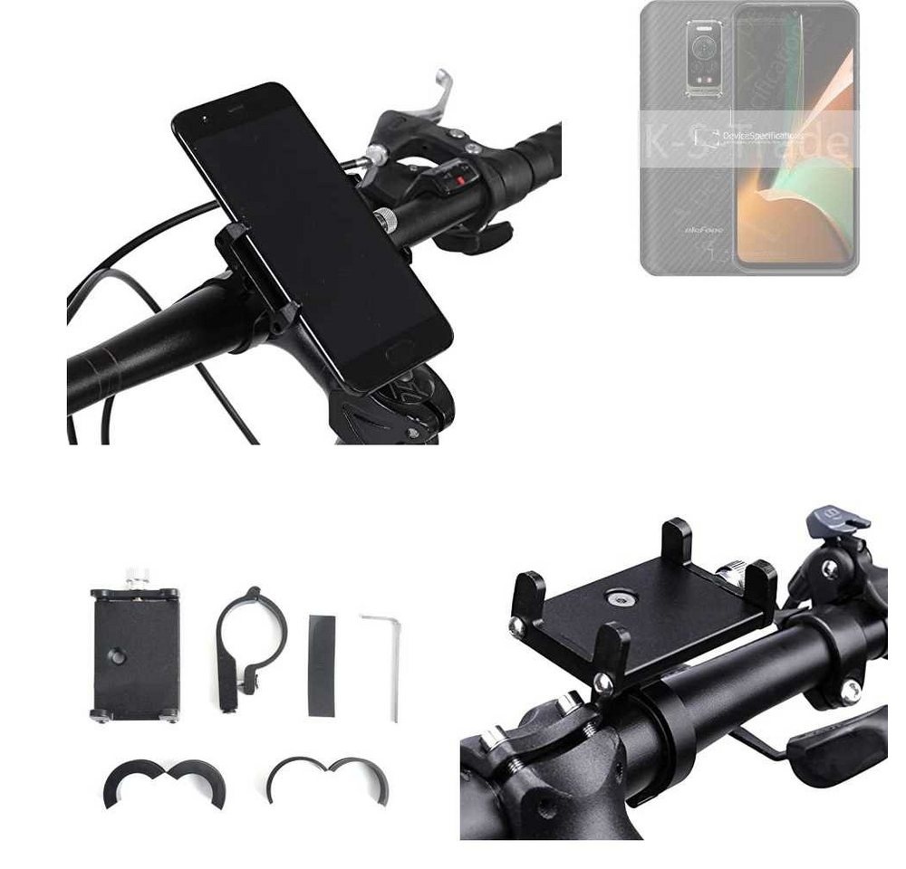 K-S-Trade für Ulefone Armor 17 Pro Smartphone-Halterung, (Handyhalterung das Fahrrad Halter Lenkstange Fahrradhalterung) schwarz
