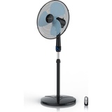 Brandson Standventilator mit Fernbedienung 50W, leise, Ventilator höhenverstellbar, 30° neigbar , 3 Geschwindigkeitsstufen, Oszillation ca. 90°