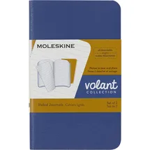Moleskine Notizbuch Volant 2er-Set XS Blau/Gelb liniert