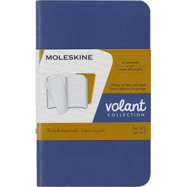 Moleskine Notizbuch Volant 2er-Set XS Blau/Gelb liniert