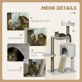 PawHut Kratzbaum 113 cm grau