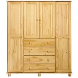 Kleiderschrank Schlafzimmerschrank aus Kiefer Massivholz im Landhausstil