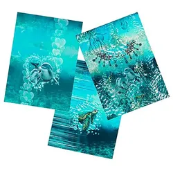 Digital-Baumwolljersey-Coupon "Delfine", grün-color