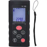 W-120 Schwarzer Laser-Entfernungsmesser mit doppelter horizontaler Blase, Messwerkzeug, digitales Entfernungsmessgerät