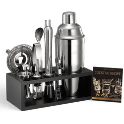 VEVOR Cocktail Shaker Set 13-tlg. Bar-Werkzeuge Edelstahl Barkeeper-Set Mixer