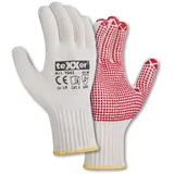 teXXor® Grobstrick-handschuhe Baumwolle/nylon, Beige/rote Noppen