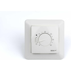 Devi DEVIreg 531 Thermostat mit 2-poligem Ausgang, eingebautem Raumfühler, 15A., Temperatureinstellung vo, Thermostat, Weiss