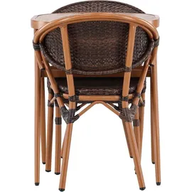 venture home Abrantes Gartentisch 80 x 80 x 0 cm Braun