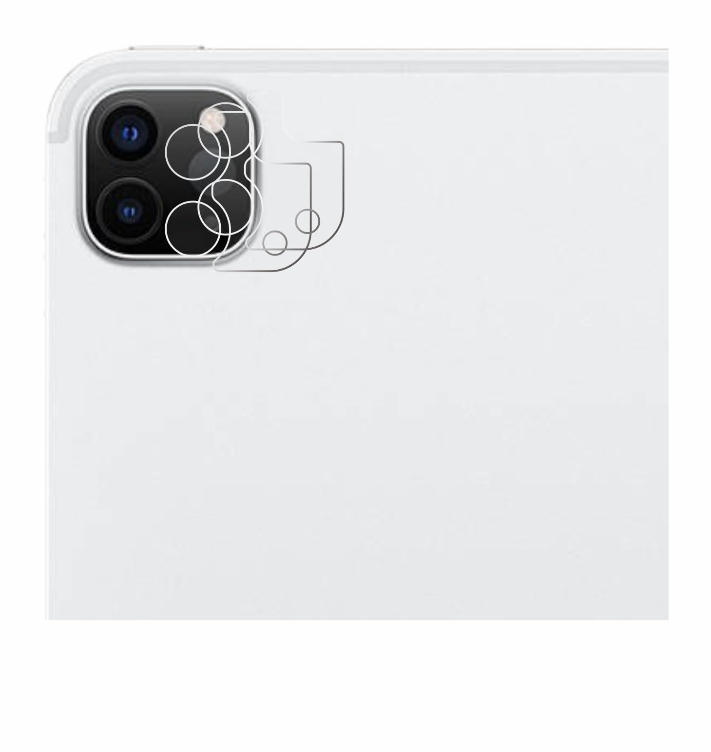 BROTECT (2 Stück Schutzfolie für Apple iPad Pro 12.9" WiFi 2021 (NUR Kameraschutz, 5. Gen.) Displayschutz Folie Ultra-Klar