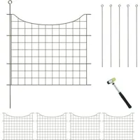 Teichzaun mit 5 Teilen und unteren Bögen
