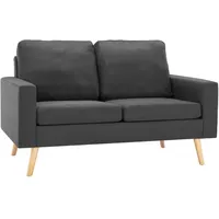 VidaXL 2-Tlg Sofagarnitur Stoff Dunkelgrau Modell 1