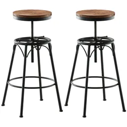 CLP 2er-Set Barhocker Beam schwarz