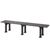 Proregal Gartenbank Braun Kunststoff 200x42x37 cm, Gartenmöbel, Gartenbänke