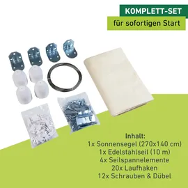 WINDHAGER Sonnensegel Komplett-Set