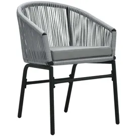 vidaXL Garten-Essgruppe 5-tlg. Grau