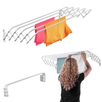 KADAX klappbarer Wäscheständer für Waschraum, platzsparender Wäschetrock-ner aus Metall, ausziehbare Akkordeonwand, Kleiderbügel für Innenbereich (100cm)