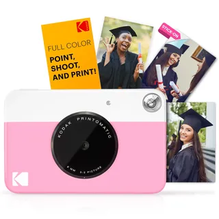 Kodak Printomatic Sofortbildkamera, Weiß/Rosa