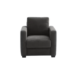 bobb Sessel Lisa de Luxe Mikrofaser 85 x 90 x 93 cm Schwarz