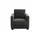 bobb Sessel Lisa de Luxe Mikrofaser 85 x 90 x 93 cm Schwarz
